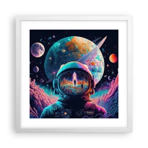 Poster in einem weißen Rahmen - Philosophen haben nicht davon geträumt - 40x40 cm