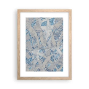 Poster in einem Rahmen aus heller Eiche - In einem blaugrauen Labyrinth - 30x40 cm