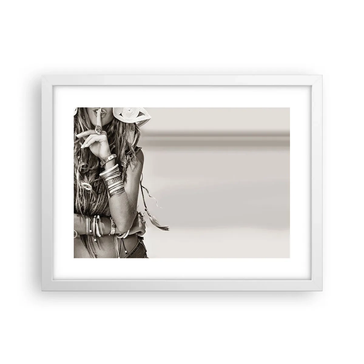 Poster in einem weißen Rahmen - Wieso ein Mädchen - 40x30 cm