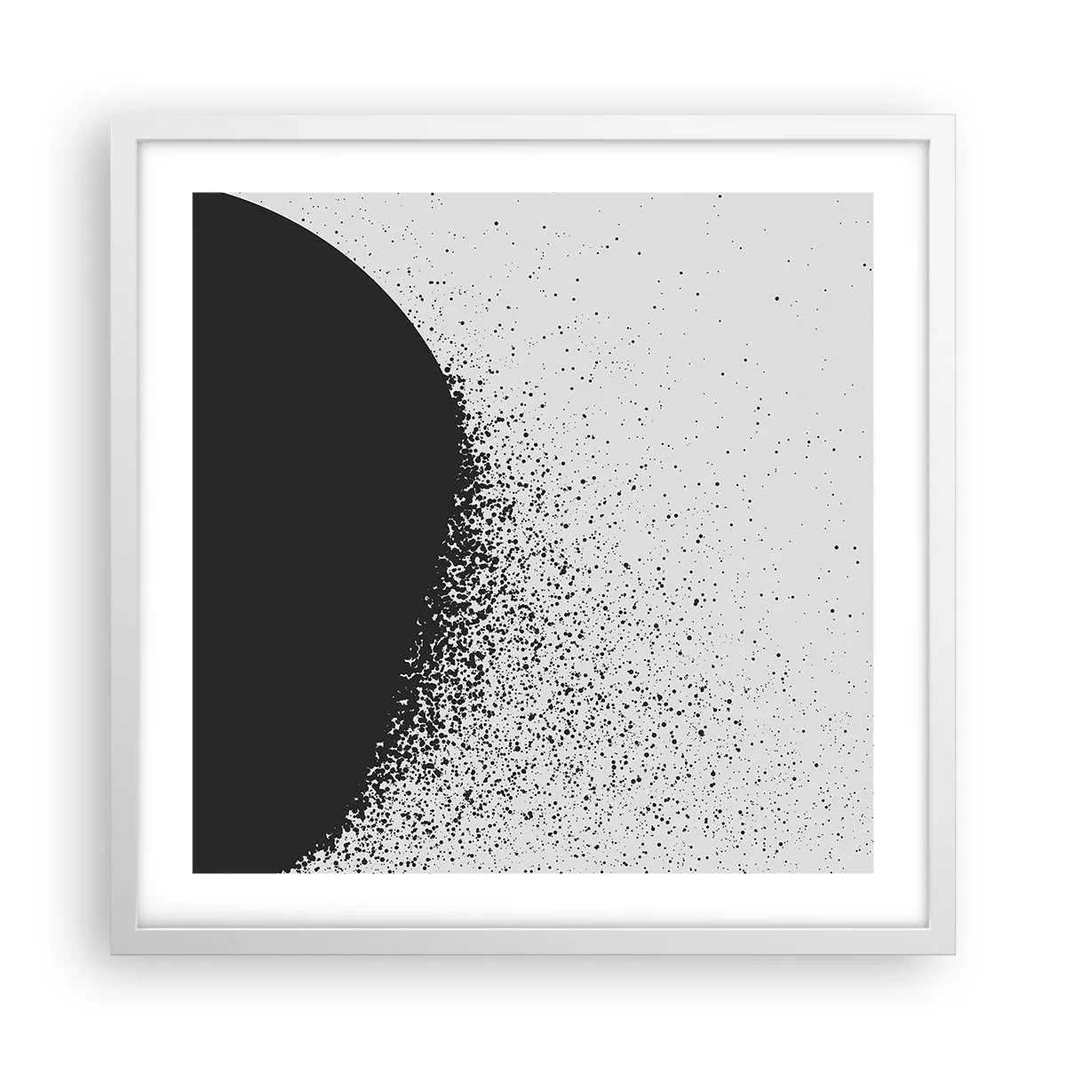 Poster in einem weißen Rahmen - Bewegung von Molekülen - 50x50 cm