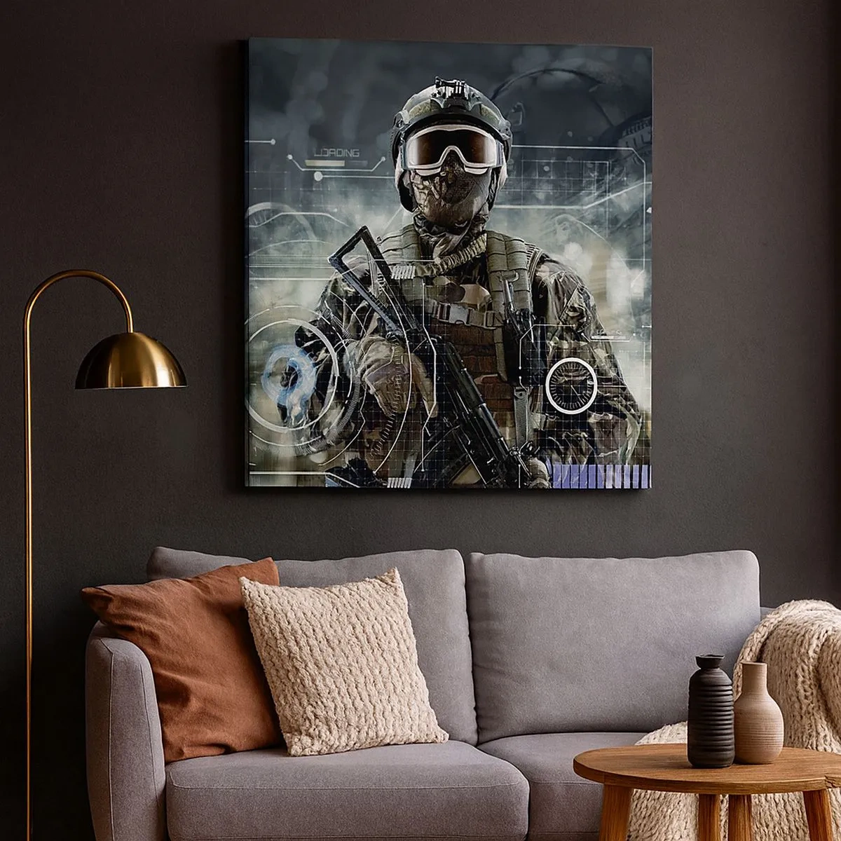 Bild auf Leinwand - Leinwandbild - Macht zu Macht - 30x30 cm