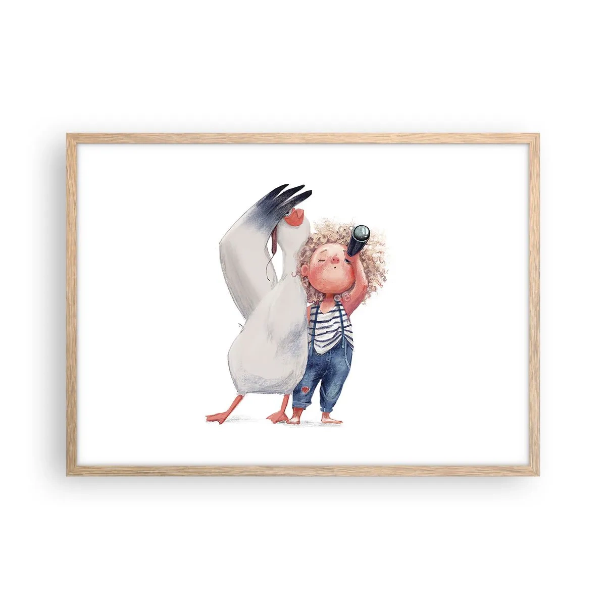 Poster in einem Rahmen aus heller Eiche - Toller Reiseplan - 70x50 cm