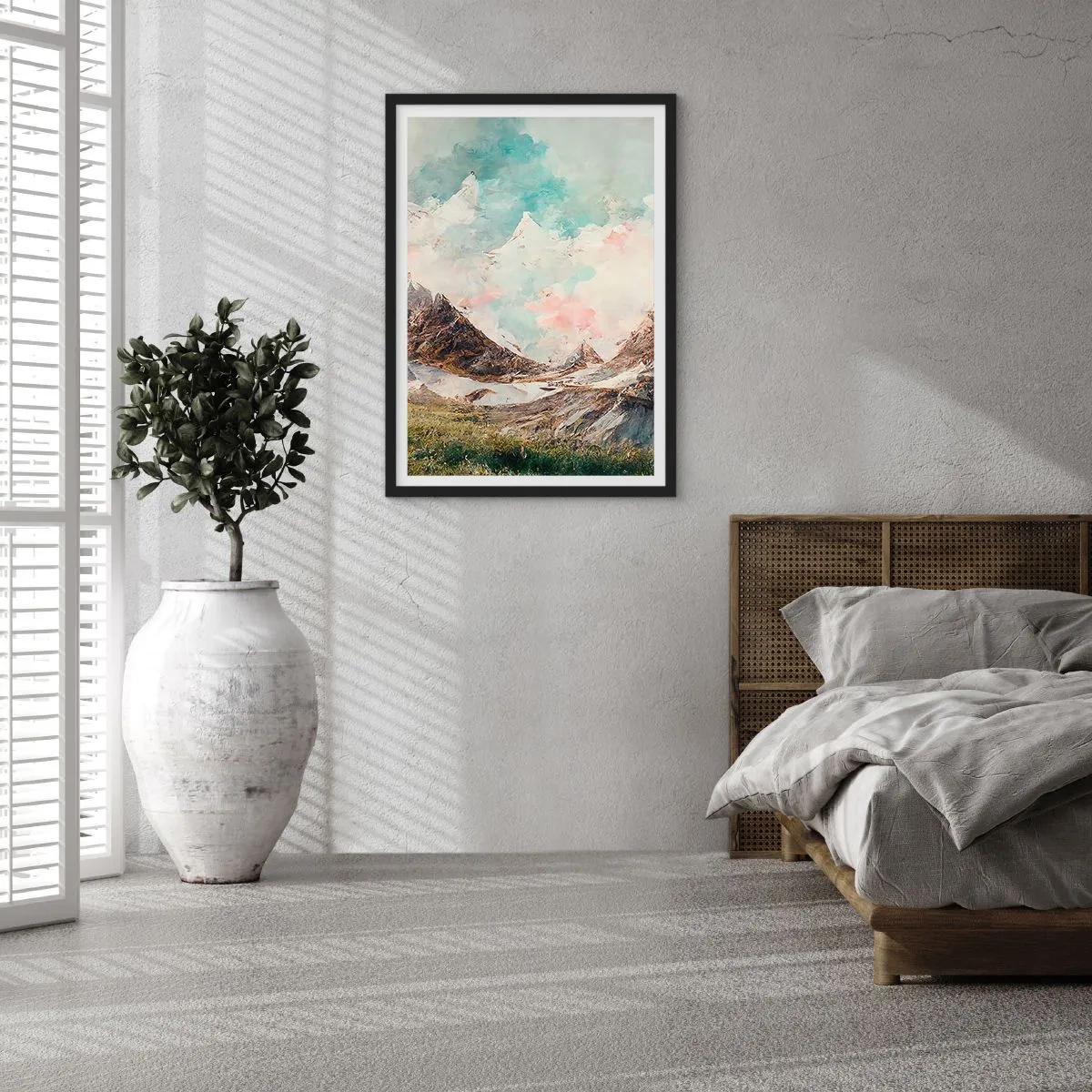 Poster in einem schwarzem Rahmen - Felsklingen - 40x50 cm