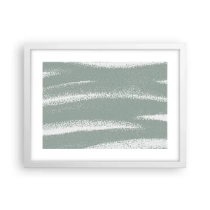 Poster in einem weißen Rahmen - Abstraktion im Winterklima - 40x30 cm