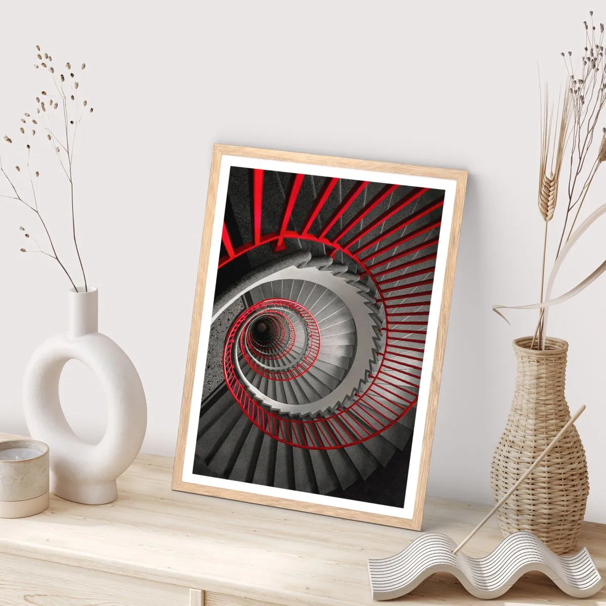 Poster in einem Rahmen aus heller Eiche - Architekturspaß - 70x100 cm