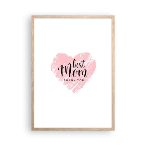 Poster in einem Rahmen aus heller Eiche - Immer der richtige Moment - 50x70 cm