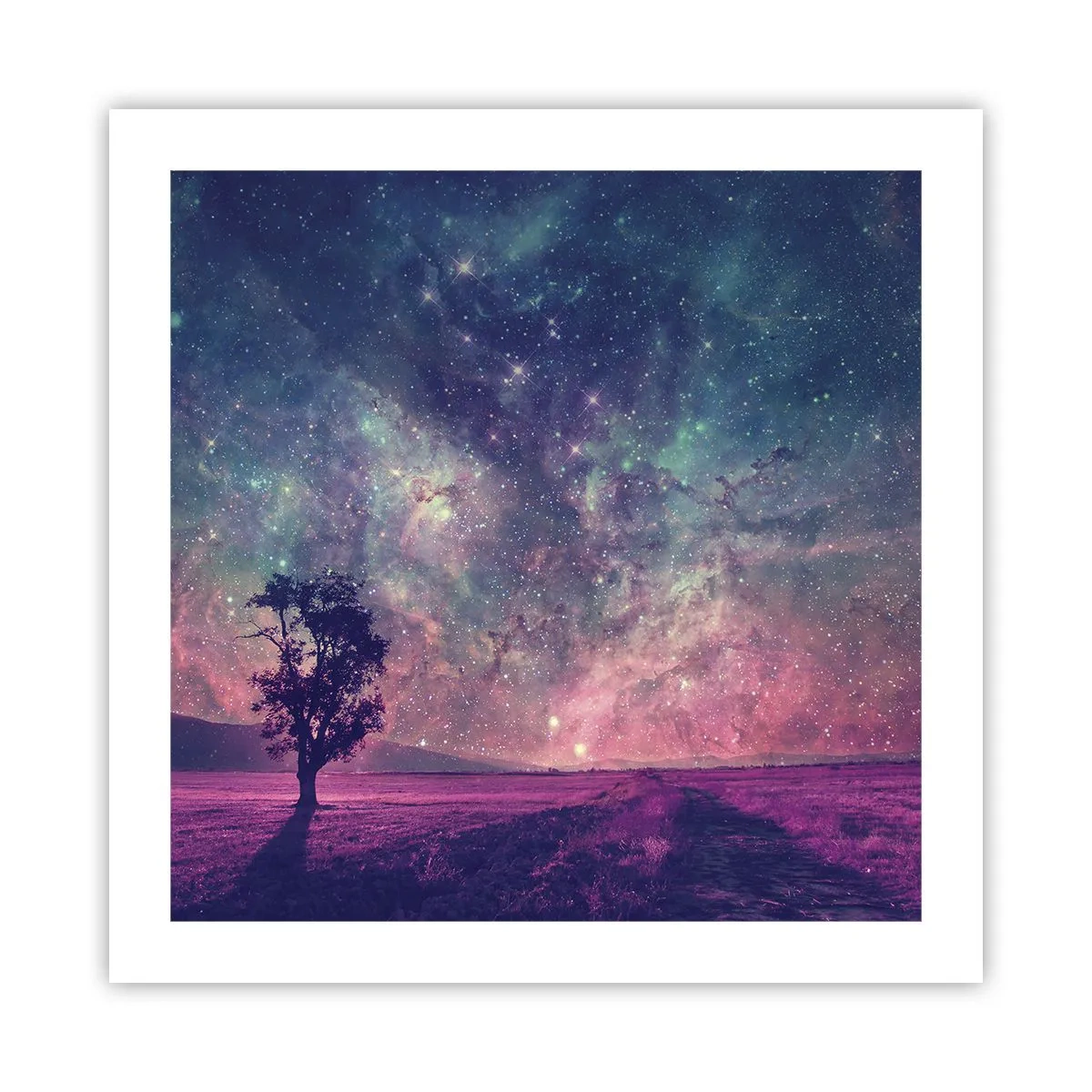 Poster - Unter dem magischen Himmel - 50x50 cm