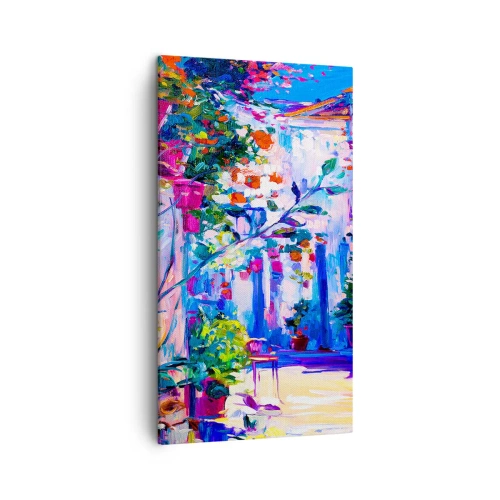 Bild auf Leinwand - Leinwandbild - Impresja - eine italienische Straße - 45x80 cm