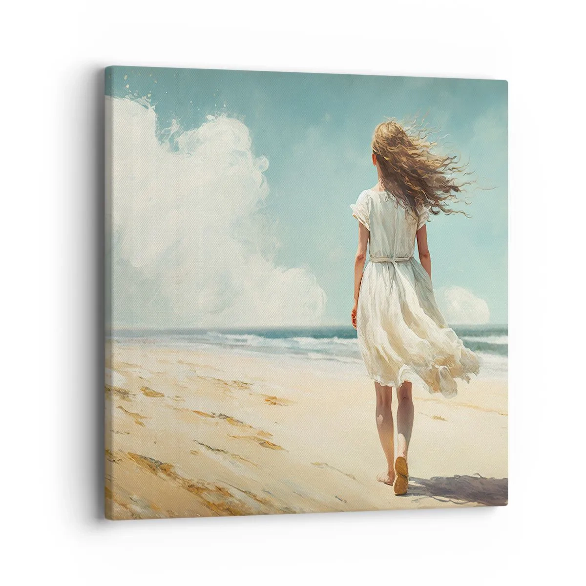 Bild auf Leinwand - Leinwandbild - Der Sonne und dem Wind begegnen - 40x40 cm