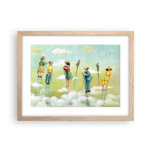 Poster in einem Rahmen aus heller Eiche - Hinter deinem Traum - 40x30 cm