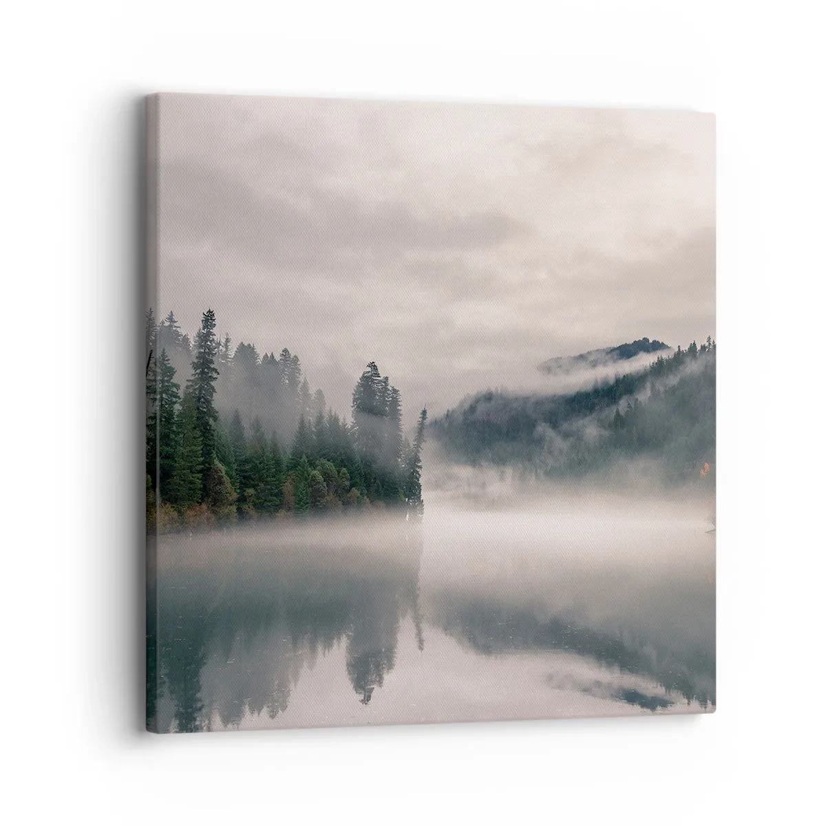 Bild auf Leinwand - Leinwandbild - In Reflexion, im Nebel - 30x30 cm