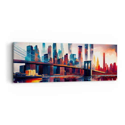 Bild auf Leinwand - Leinwandbild - Traumhaftes New York - 90x30 cm
