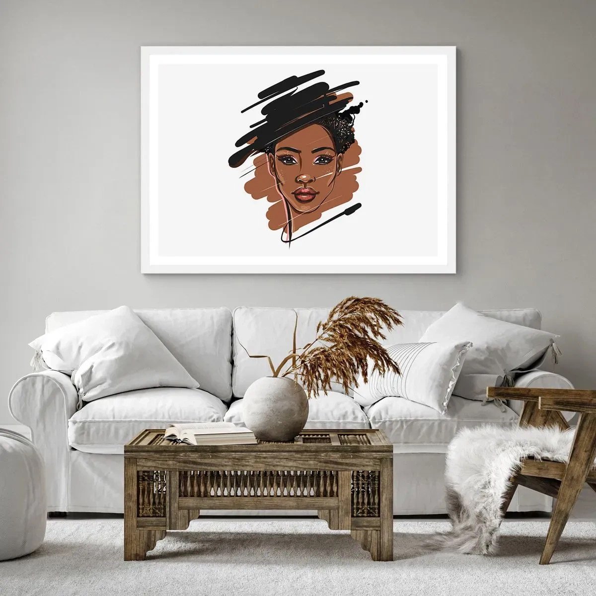 Poster in einem weißen Rahmen - Süß wie Schokolade - 100x70 cm