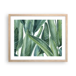 Poster in einem Rahmen aus heller Eiche - An und für sich Grün - 50x40 cm