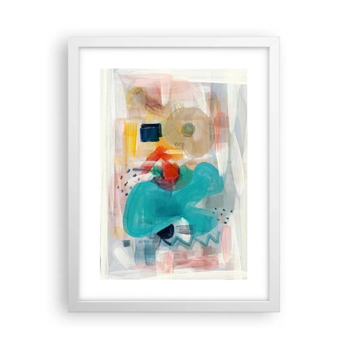 Poster in einem weißen Rahmen - Buntes Spiel - 30x40 cm