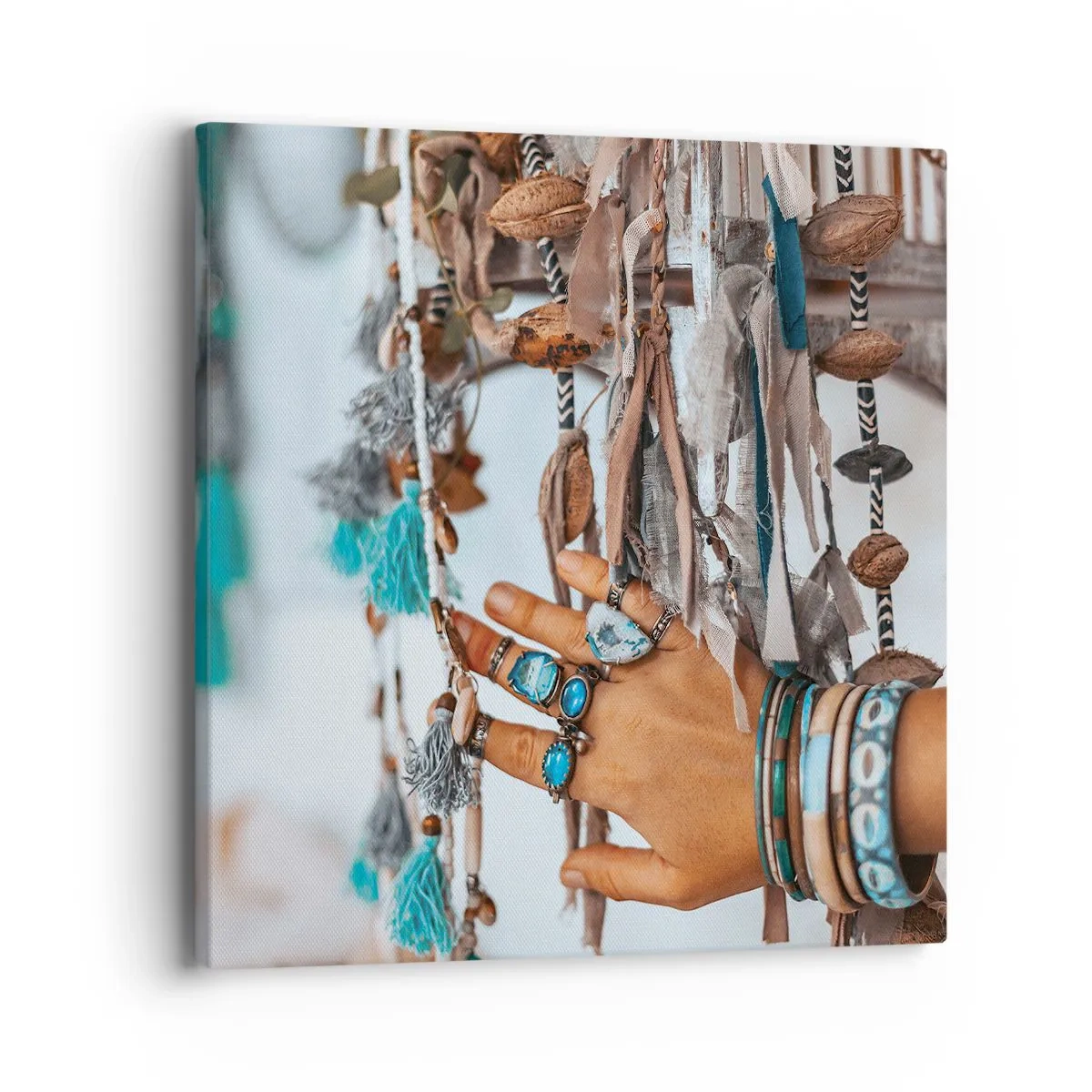 Bild auf Leinwand - Leinwandbild - Lokale Schätze - 40x40 cm