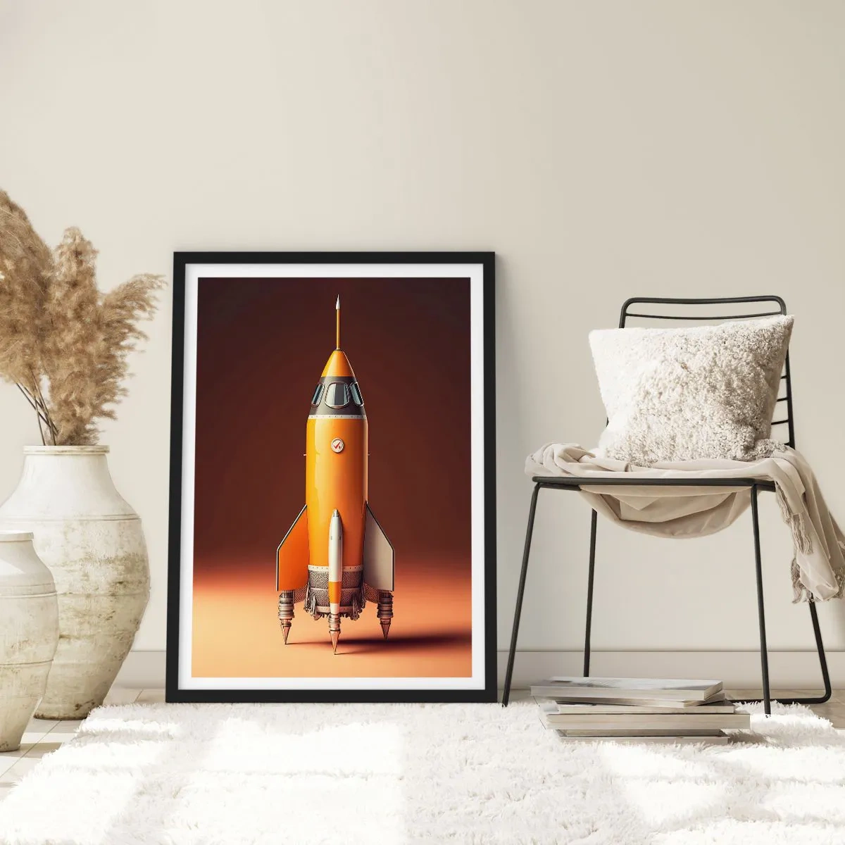 Poster in einem schwarzem Rahmen - Es beginnt mit einem Traum - 70x100 cm