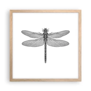 Poster in einem Rahmen aus heller Eiche - Präzision der Natur - 40x40 cm