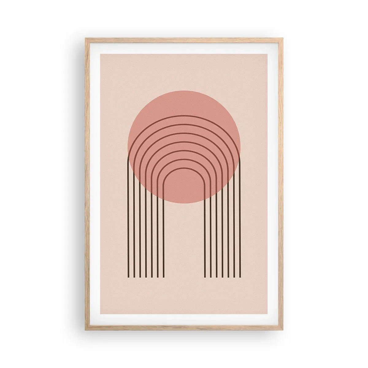 Poster in einem Rahmen aus heller Eiche - Unwiderstehliche Anziehungskraft - 61x91 cm