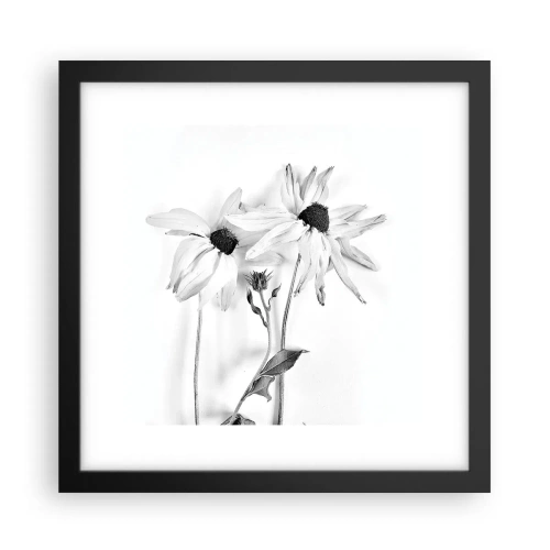 Poster in einem schwarzem Rahmen - Niemand will allein sein - 30x30 cm