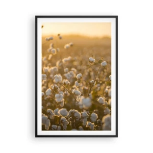 Poster in einem schwarzem Rahmen - Fluffiges Feld - 61x91 cm