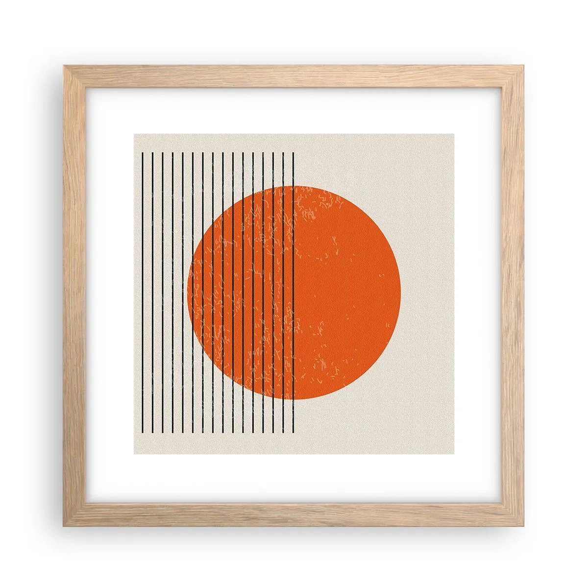 Poster in einem Rahmen aus heller Eiche - Immer die Sonne - 30x30 cm