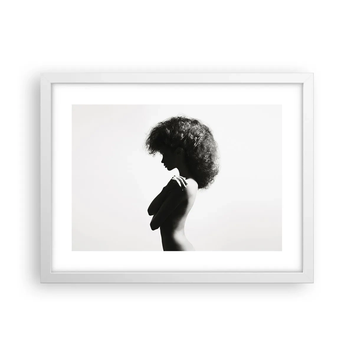 Poster in einem weißen Rahmen - Wie eine Blume auf einem schlanken Stiel - 40x30 cm
