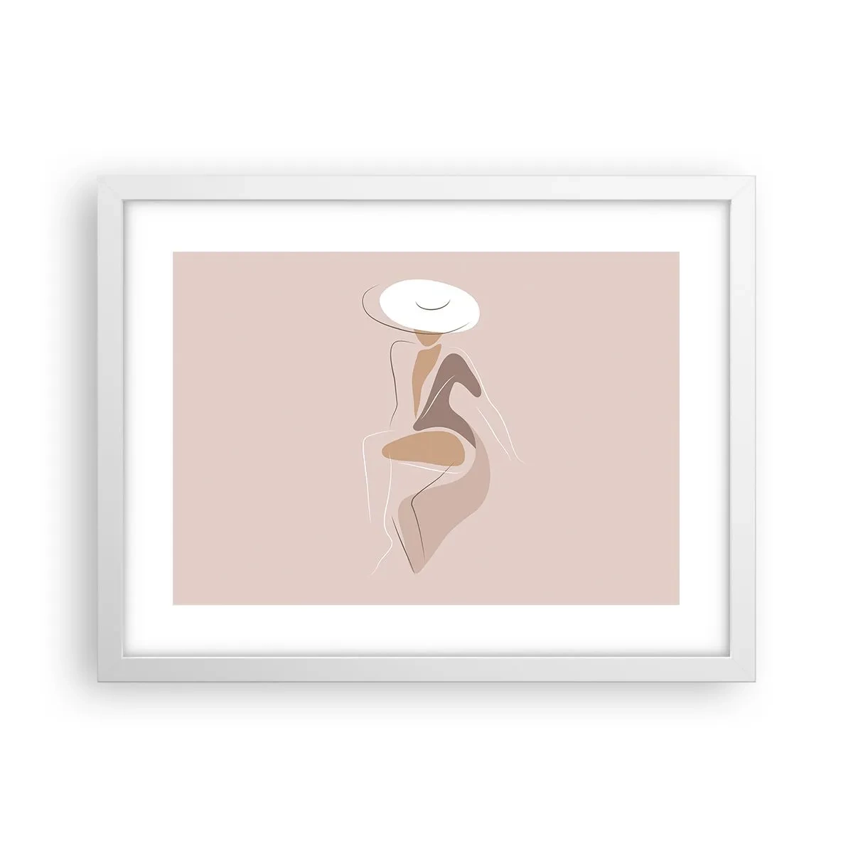 Poster in einem weißen Rahmen - Eine Dame sein - 40x30 cm