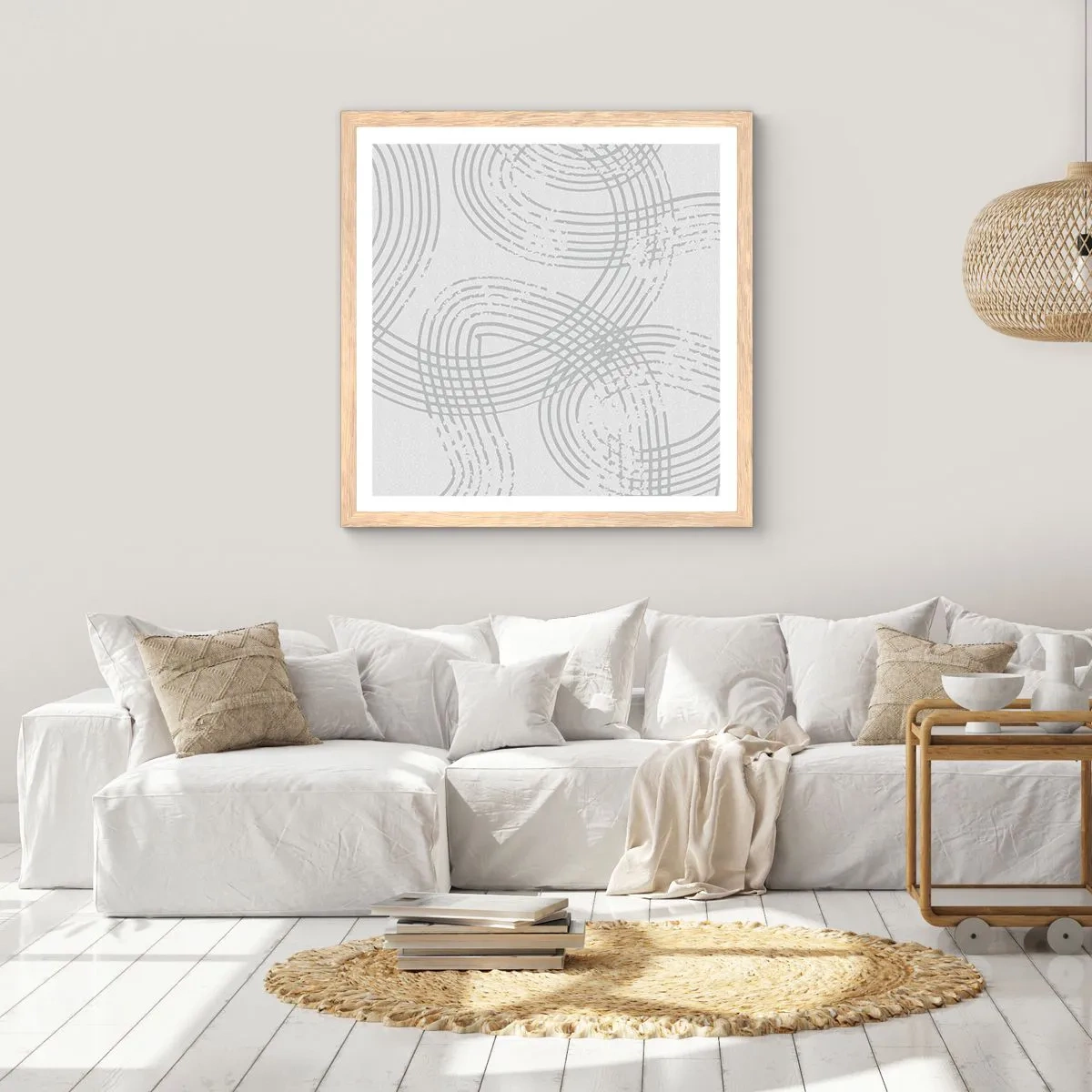 Poster in einem Rahmen aus heller Eiche - Es gibt keinen einfachen Weg - 30x30 cm