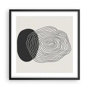 Poster in einem schwarzem Rahmen - Dauer und Schwingung - 50x50 cm