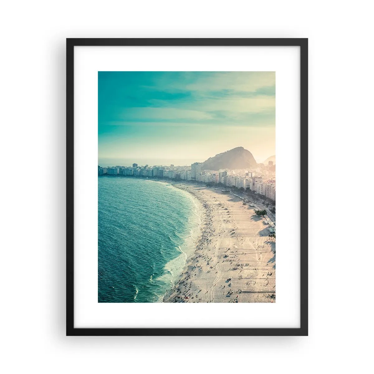 Poster in einem schwarzem Rahmen - Ewiger Urlaub in Rio - 40x50 cm