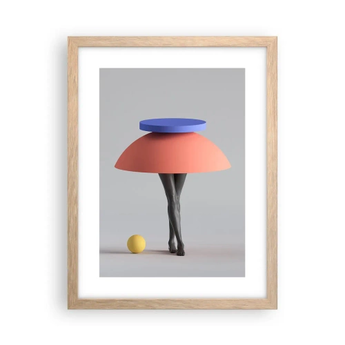 Poster in einem Rahmen aus heller Eiche - Surrealistische Komposition - 30x40 cm