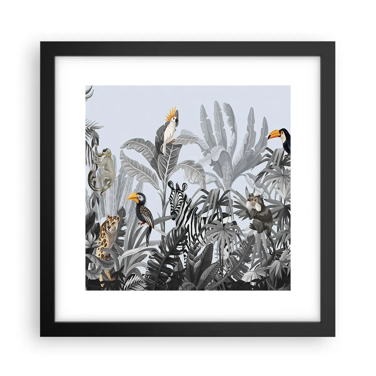 Poster in einem schwarzem Rahmen - Afrikanisches Märchen - 30x30 cm