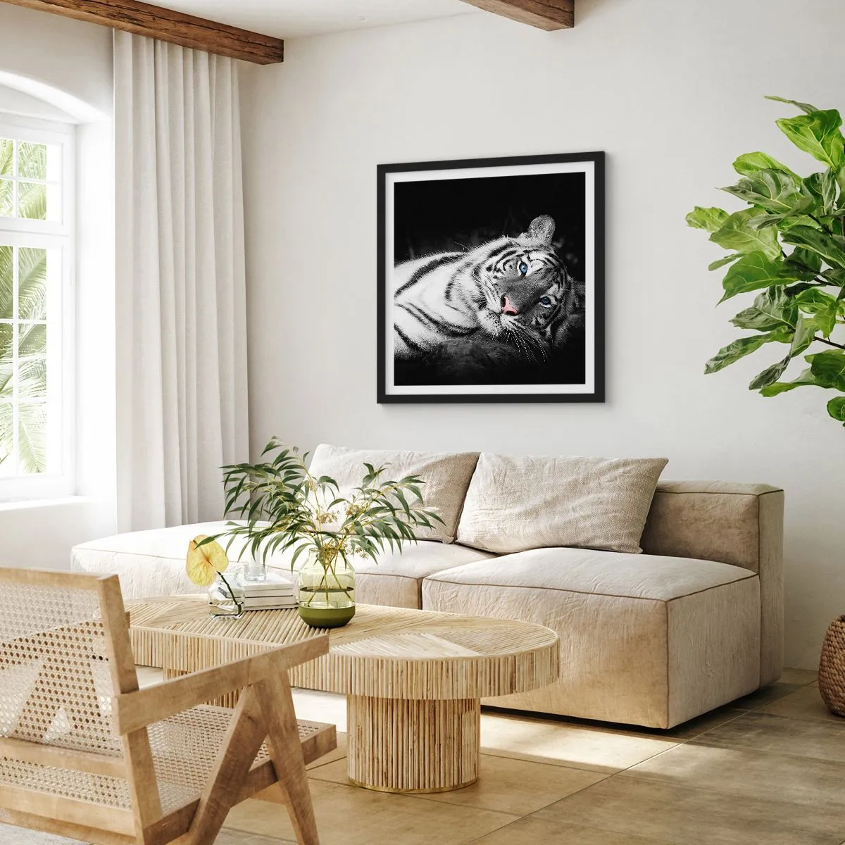 Poster in einem schwarzem Rahmen - Wildnis und Frieden - 30x30 cm