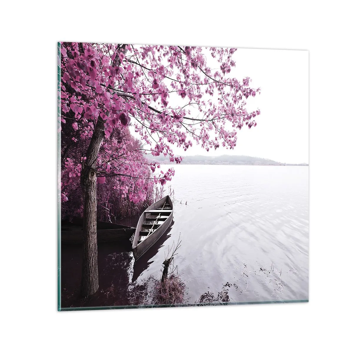 Glasbild - Bild auf glas - In rosa Stille - 60x60 cm