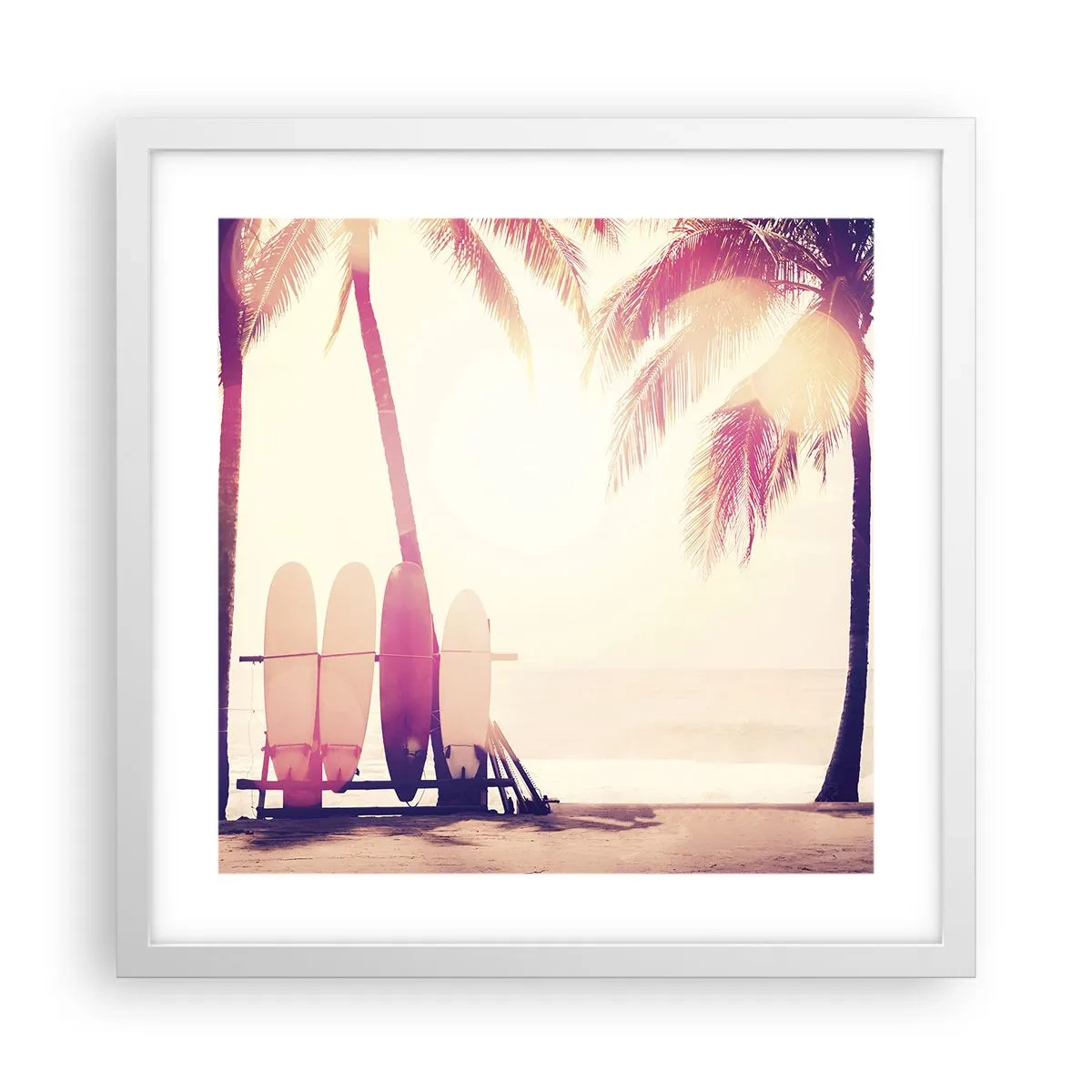 Poster in einem weißen Rahmen - Es wird ein toller Tag - 40x40 cm