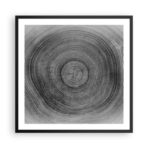 Poster in einem schwarzem Rahmen - Zeichen der Zeit - 60x60 cm