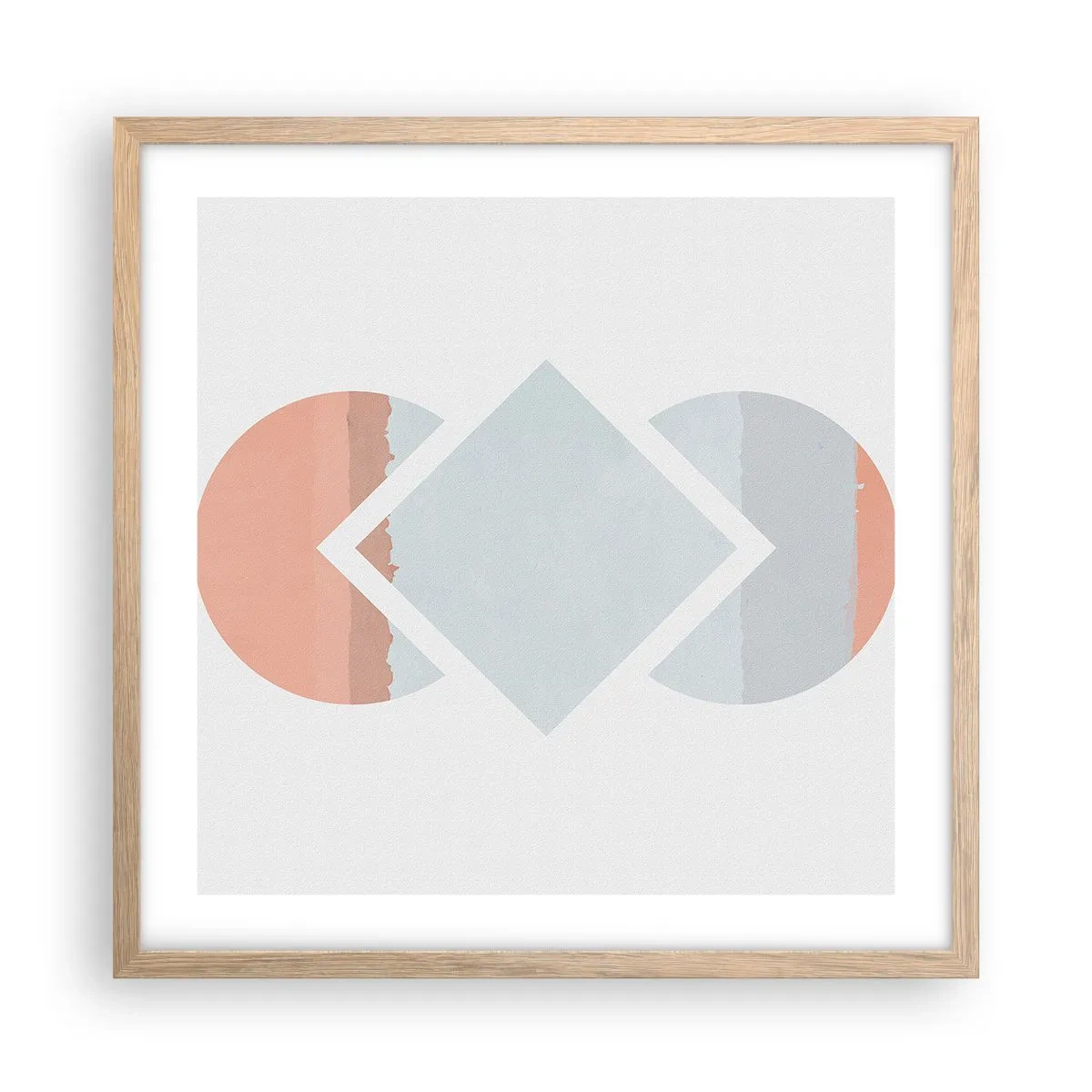 Poster in einem Rahmen aus heller Eiche - Die Situation ist klar - 50x50 cm