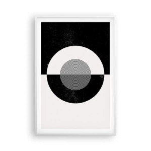 Poster in einem weißen Rahmen - Harmonie in Schwarz und Weiß - 61x91 cm