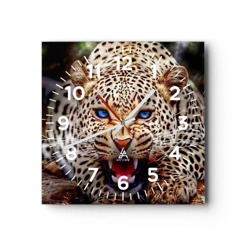 Wanduhr - Glasuhr - Schönheitswut tut nicht weh - 30x30 cm