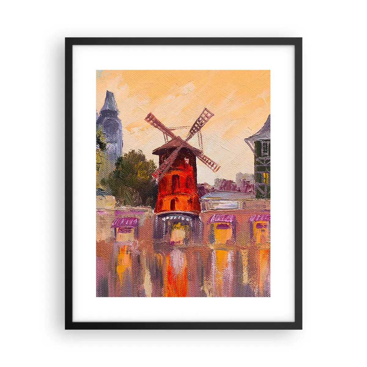 Poster in einem schwarzem Rahmen - Pariser Ikonen – Moulin Rouge - 40x50 cm