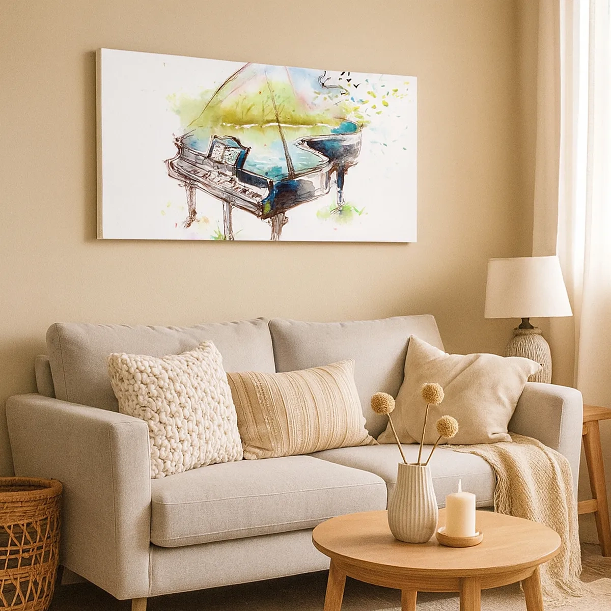 Bild auf Leinwand - Leinwandbild - Von Musik verzaubert - 30x30 cm