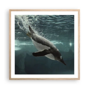 Poster in einem Rahmen aus heller Eiche - Willkommen in meiner Welt - 60x60 cm