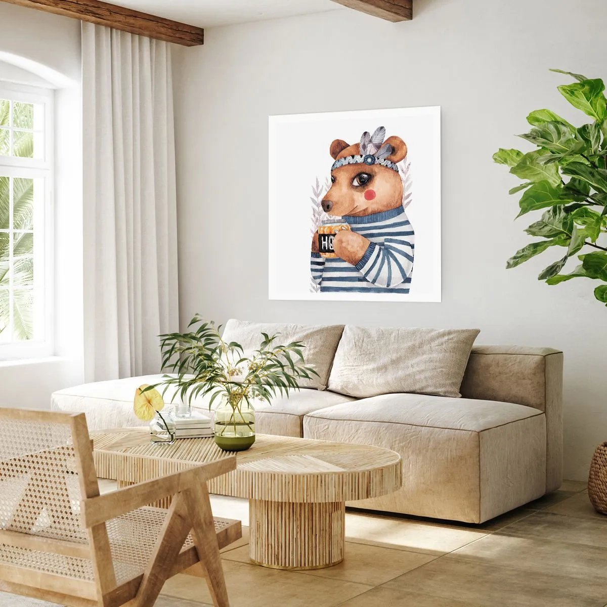 Poster - Süße Bärin - 40x40 cm