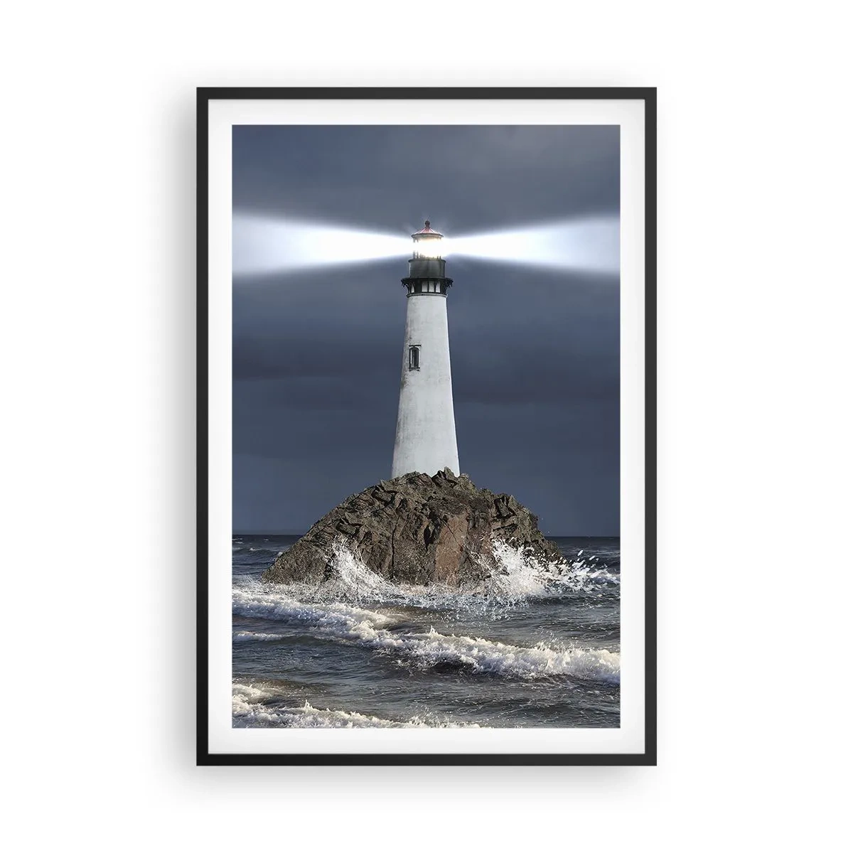 Poster in einem schwarzem Rahmen - Hier... hier... hier! - 61x91 cm