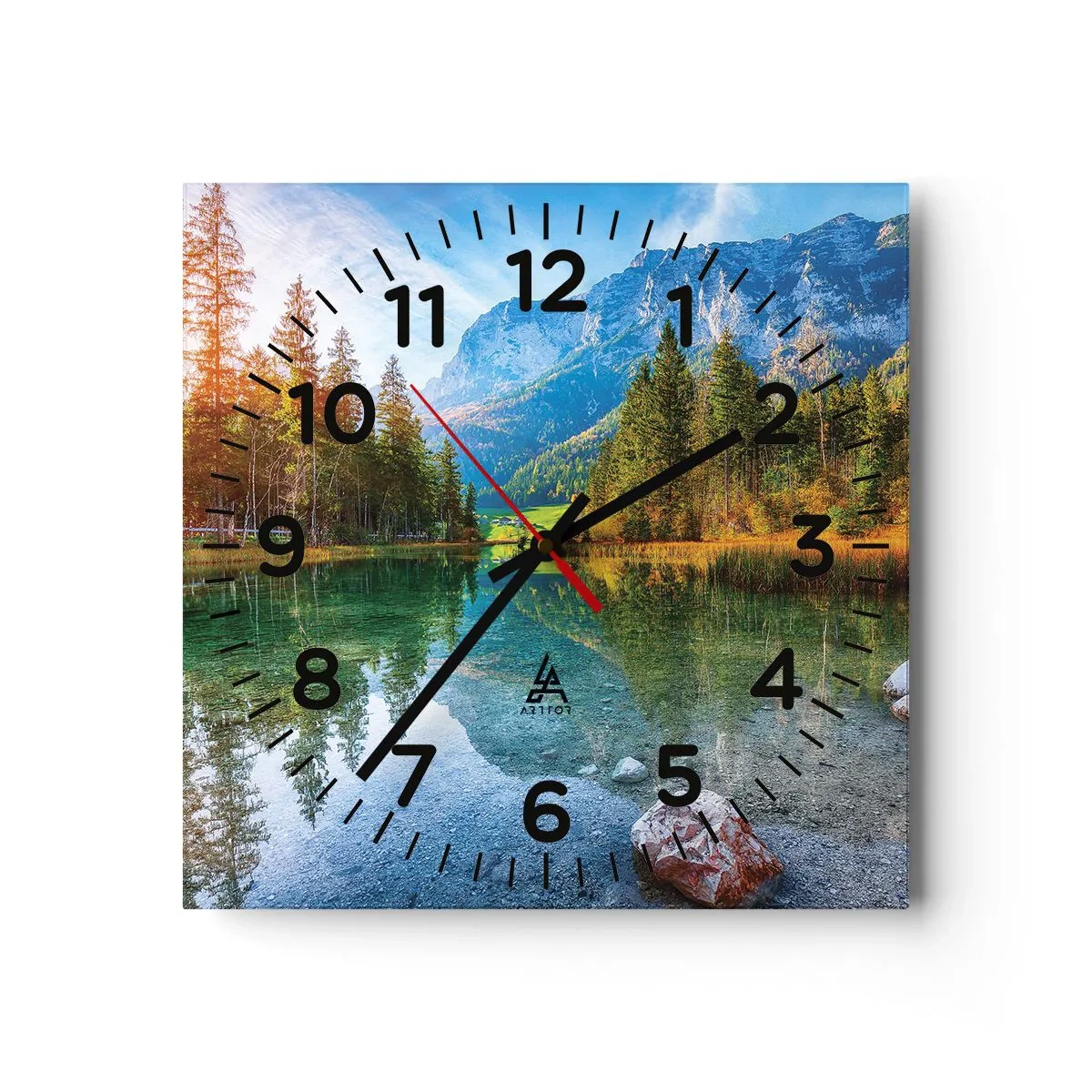 Wanduhr - Glasuhr - Die Sanftheit des Herbstes - 40x40 cm