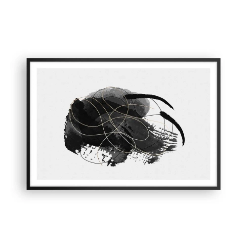Poster in einem schwarzem Rahmen - Aus Schwarz entstanden - 91x61 cm