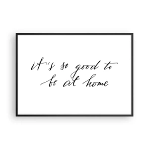 Poster in einem schwarzem Rahmen - Kalligrafischer Schriftzug auf weißem Hintergrund - 100x70cm - Die ganze Wahrheit - Moderne Wanddekoration für Wohnzimmer und Schlafzimmer ARTTOR