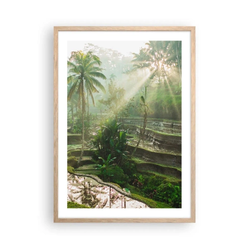 Poster in einem Rahmen aus heller Eiche - In der Sonne aufwachsen - 50x70 cm