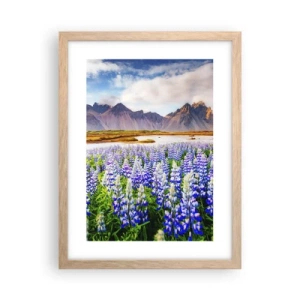 Poster in einem Rahmen aus heller Eiche - Kraft und Strenge neben Sanftmut - 30x40 cm